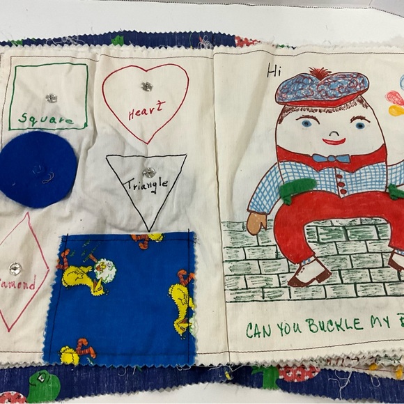 Vintage Handmade Children’s Fabric Sensory Learning Book Unique - Picture 11 of 13